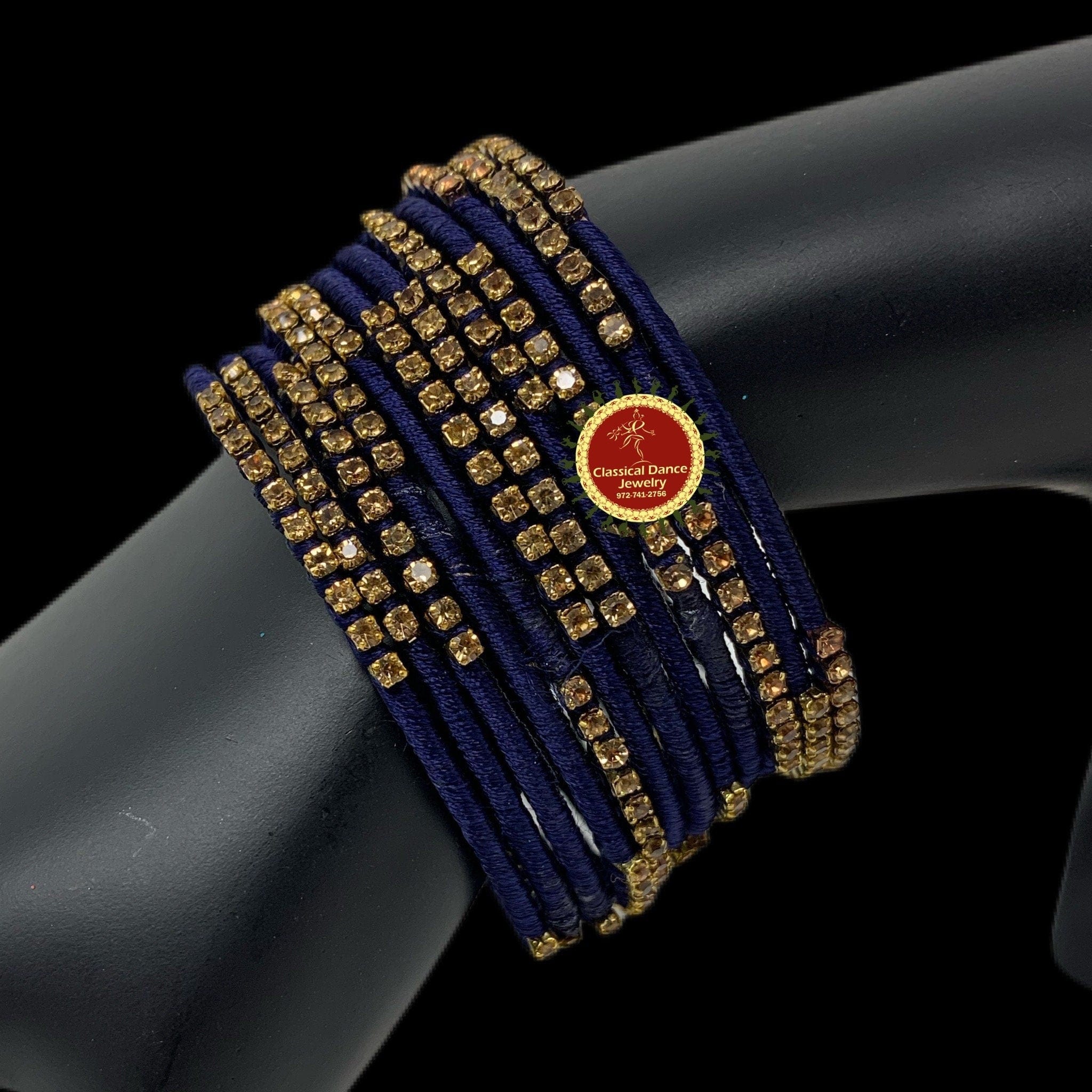 Vista Blue Beaded Bracelet w/ Gold Details | Ben-Amun Jewelry
