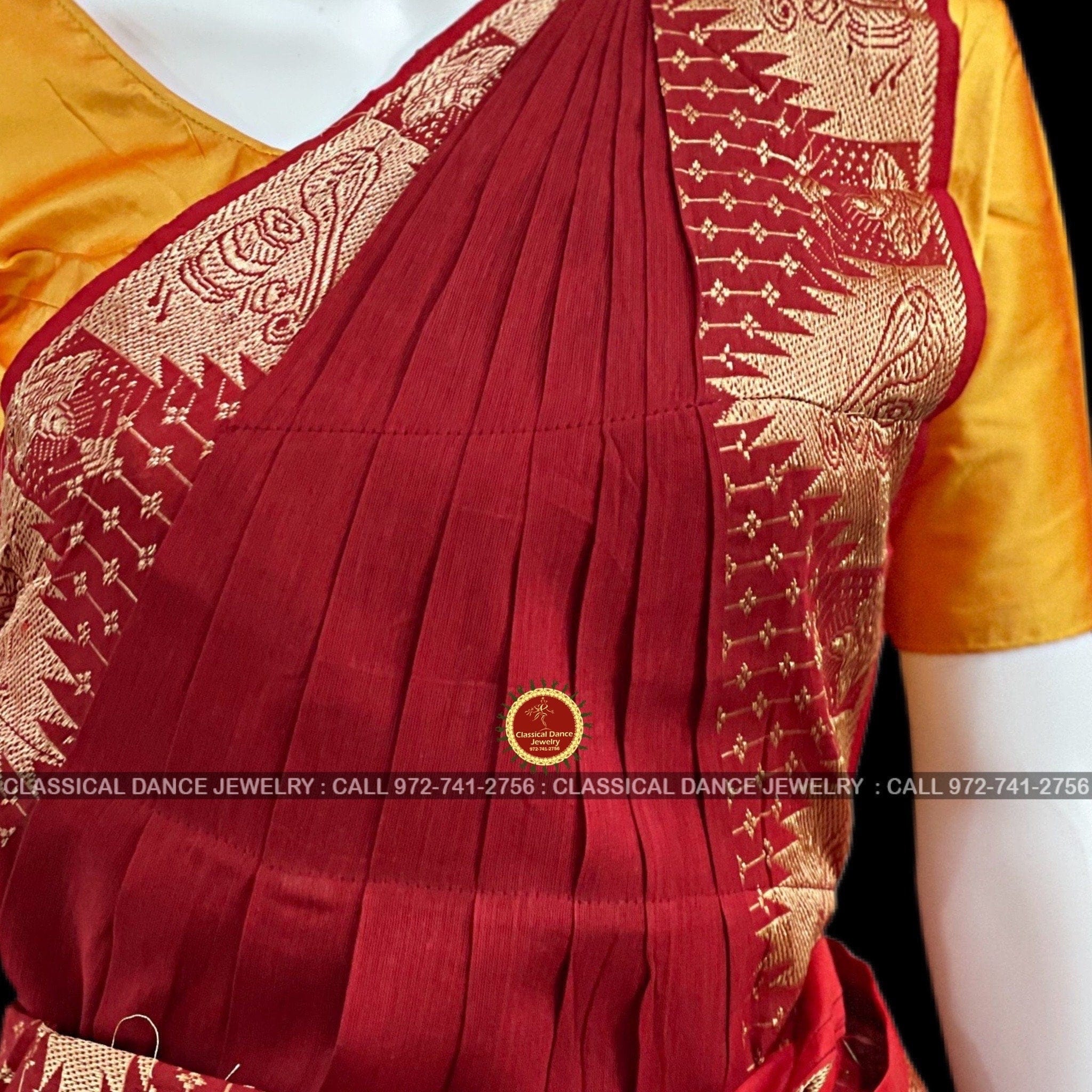 Traditional Dhadi Pasapali Pattern Pata Saree Is Yellow And Maroon Color  Base.with Blouse Piece, Handwoven Fabrics, Hand spun Fabrics, हैंडलूम  फैब्रिक - Koshali Arts & Crafts Enterprise, Sonepur | ID: 2849955848633