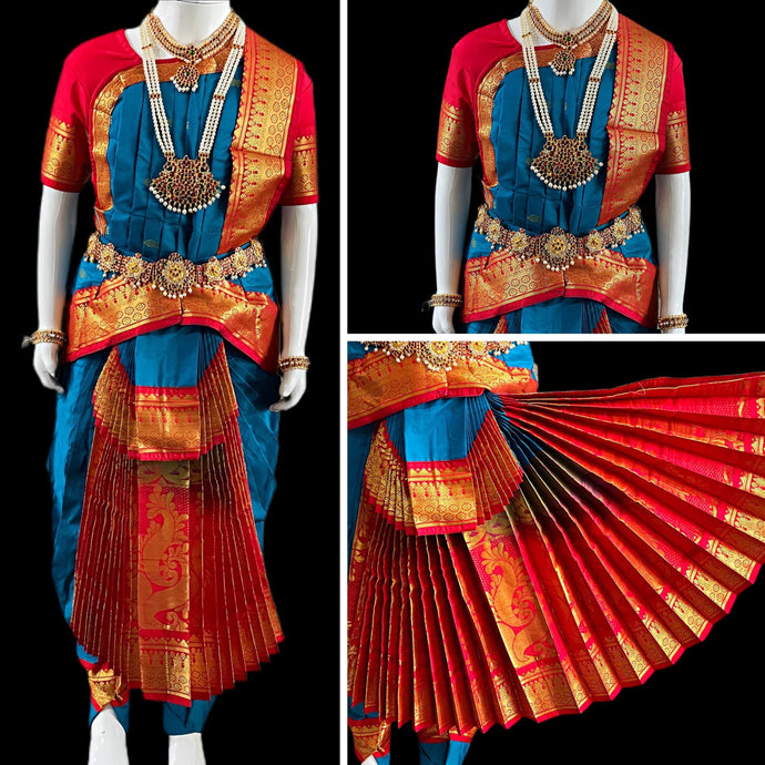 Get Elegant Readymade colorful Bharatanatyam Costumes online in USA