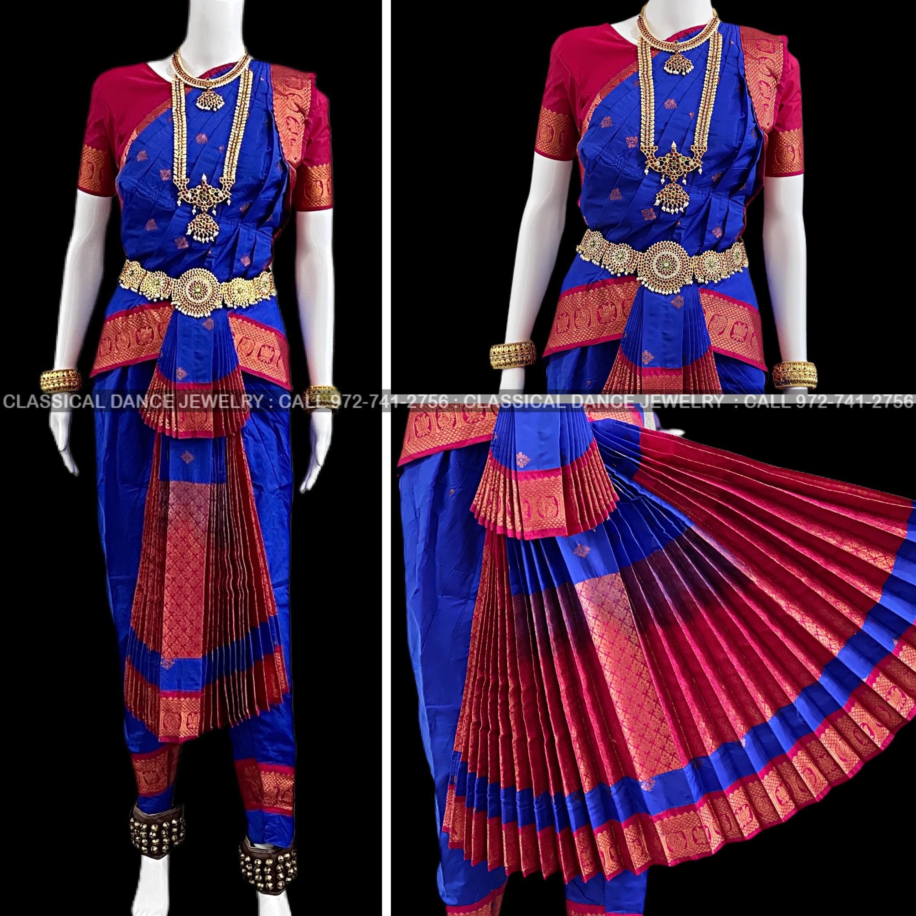 royal blue bharatanatyam dress Bharatanatyam Costume